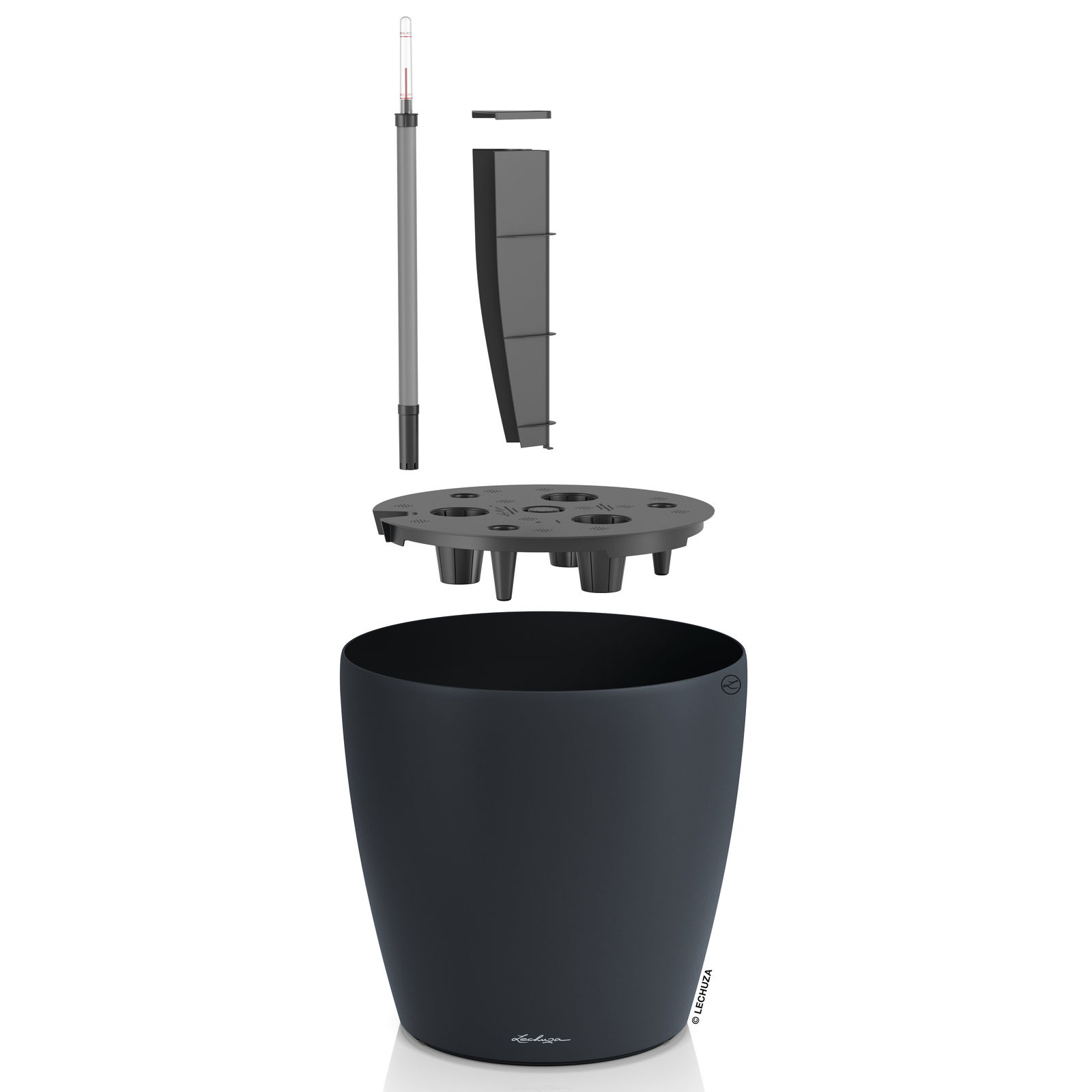 Lechuza Pflanzgefäß 'Classico Color 50', grau, ca. 49 x 49 x H 46,5 cm