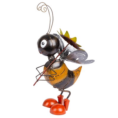 Biene mit Sonnenblume, Metall, 36 x 22 x 23 cm