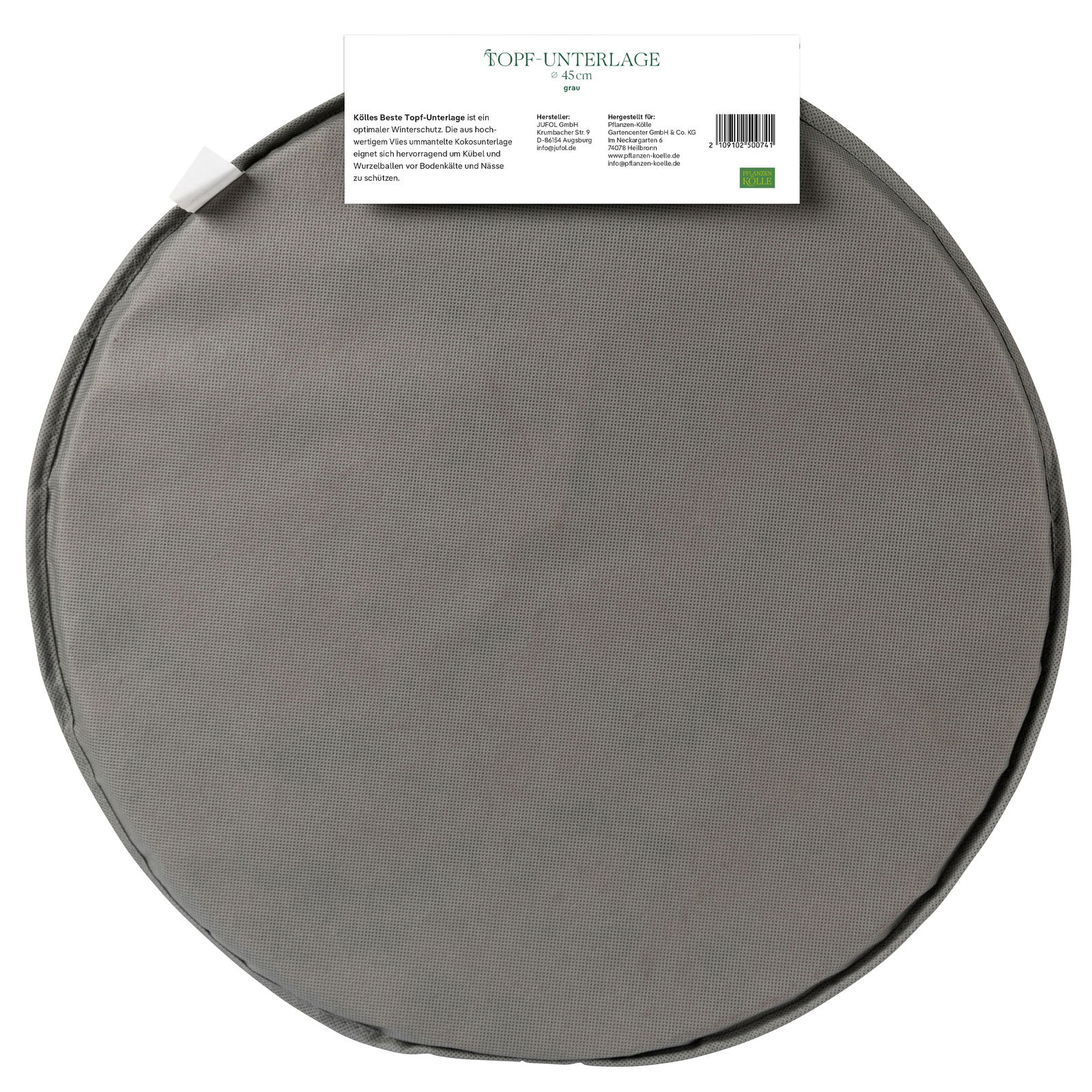 Kölles Beste Topfunterlage, grau, ca. Ø 45 cm