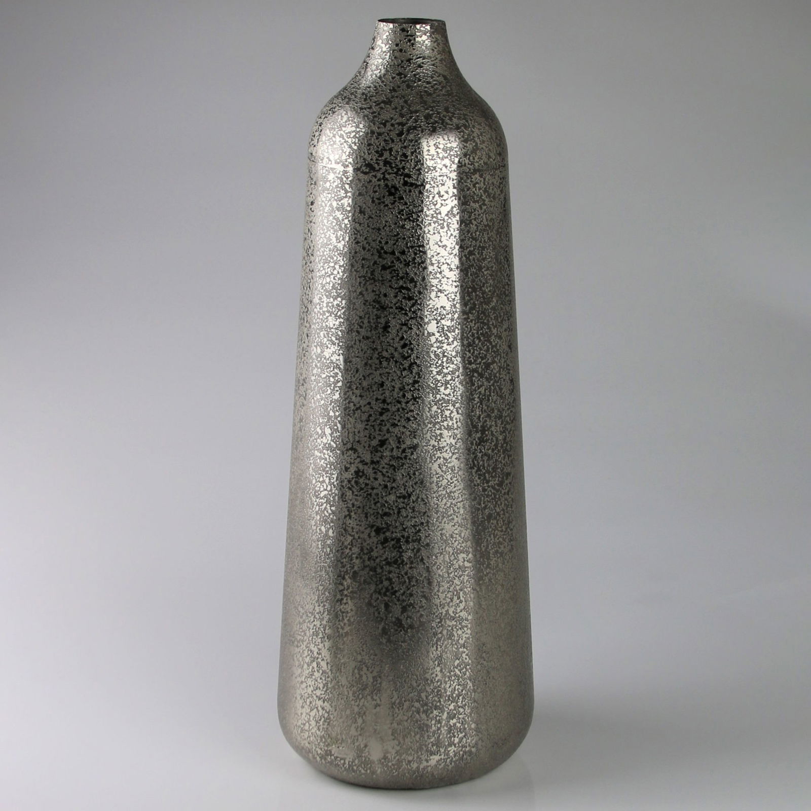 Vase, silber, Metall, 42 x 14 x 14 cm