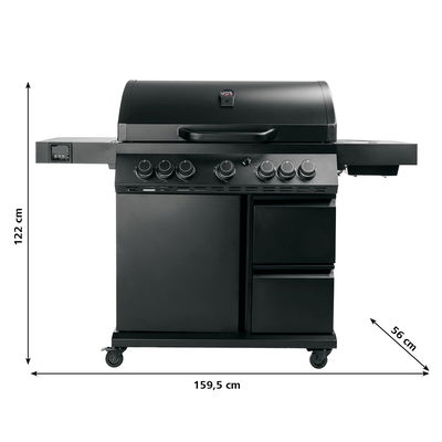 Landmann Gasgrill COOL BLACK 5.2 mit Heckbrenner