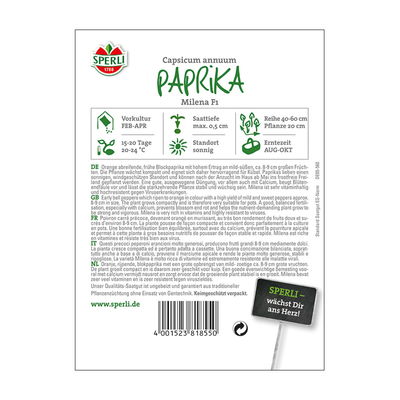 Gemüsesamen, Paprika 'Milena' Gemüsesamen, Paprika 'Milena'