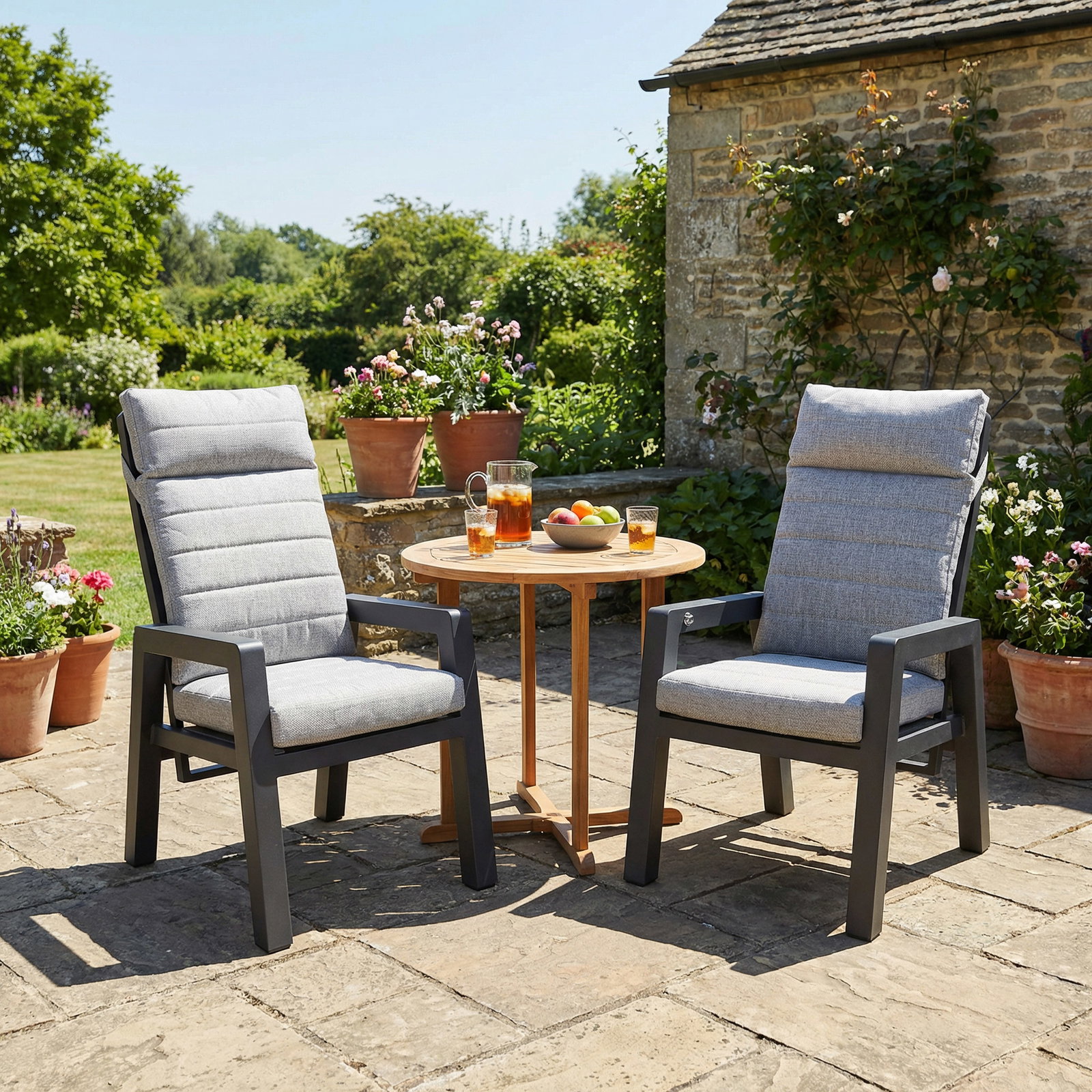 Kölle Hochlehnersessel 'Windsor' inkl. Auflagen, grau