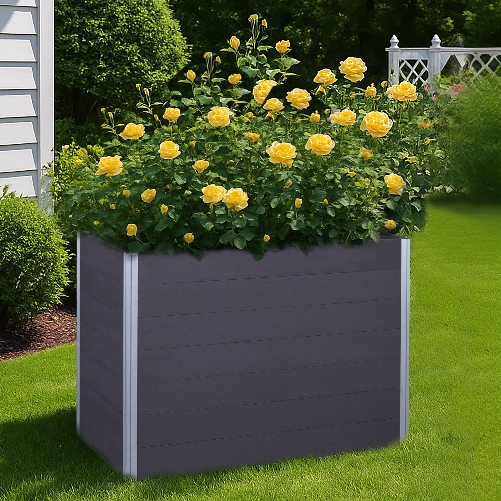 Kölle Hochbeet 'Petit Mateo', grau, ca. 100 x 50 x H80 cm Kölle Hochbeet 'Petit Mateo', grau, ca. 100 x 50 x H80 cm