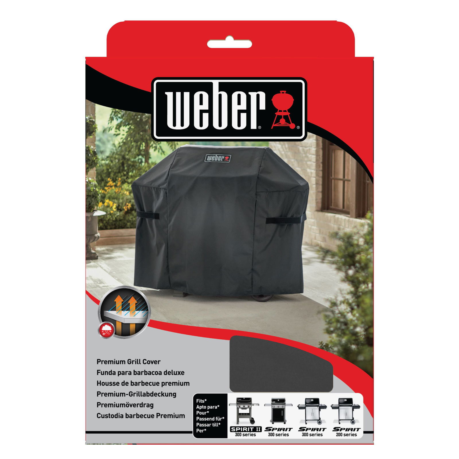 Weber Premium Abdeckhaube, schwarz, UV-beständig, regenabweisend