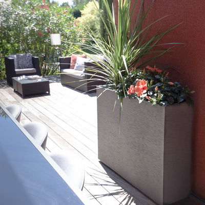 Eda Pflanzkasten 'Graphit Crunch High', anthrazit, ca. 99,5 x 29,5 x H 78,5 cm Eda Pflanzkasten 'Graphit Crunch High', anthrazit, ca. 99,5 x 29,5 x H 78,5 cm