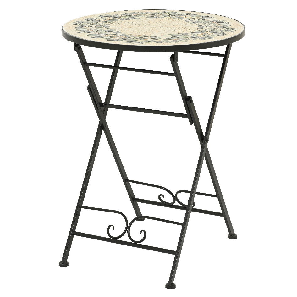 Mosaik-Bistroklapptisch 'Athen', ca. Ø 58 x H 76 cm