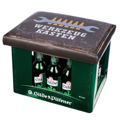 Sitzpolster 'Werkzeugkasten' für Getränkekiste, ca. 44 x 34 x 5 cm
