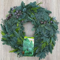 Adventskranz, Mix-Grün, rund gebunden, ca. 40 cm Ø