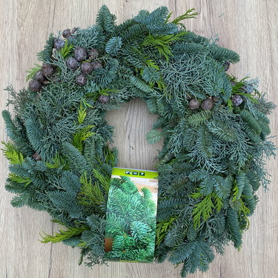 Adventskranz, Mix-Grün, rund gebunden, ca. 40 cm Ø Adventskranz, Mix-Grün, rund gebunden, ca. 40 cm Ø