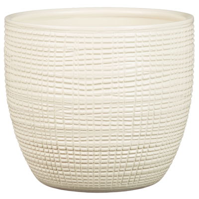 Scheurich Übertopf 'Corteza Vainilla', weiß, ca. Ø 19 cm