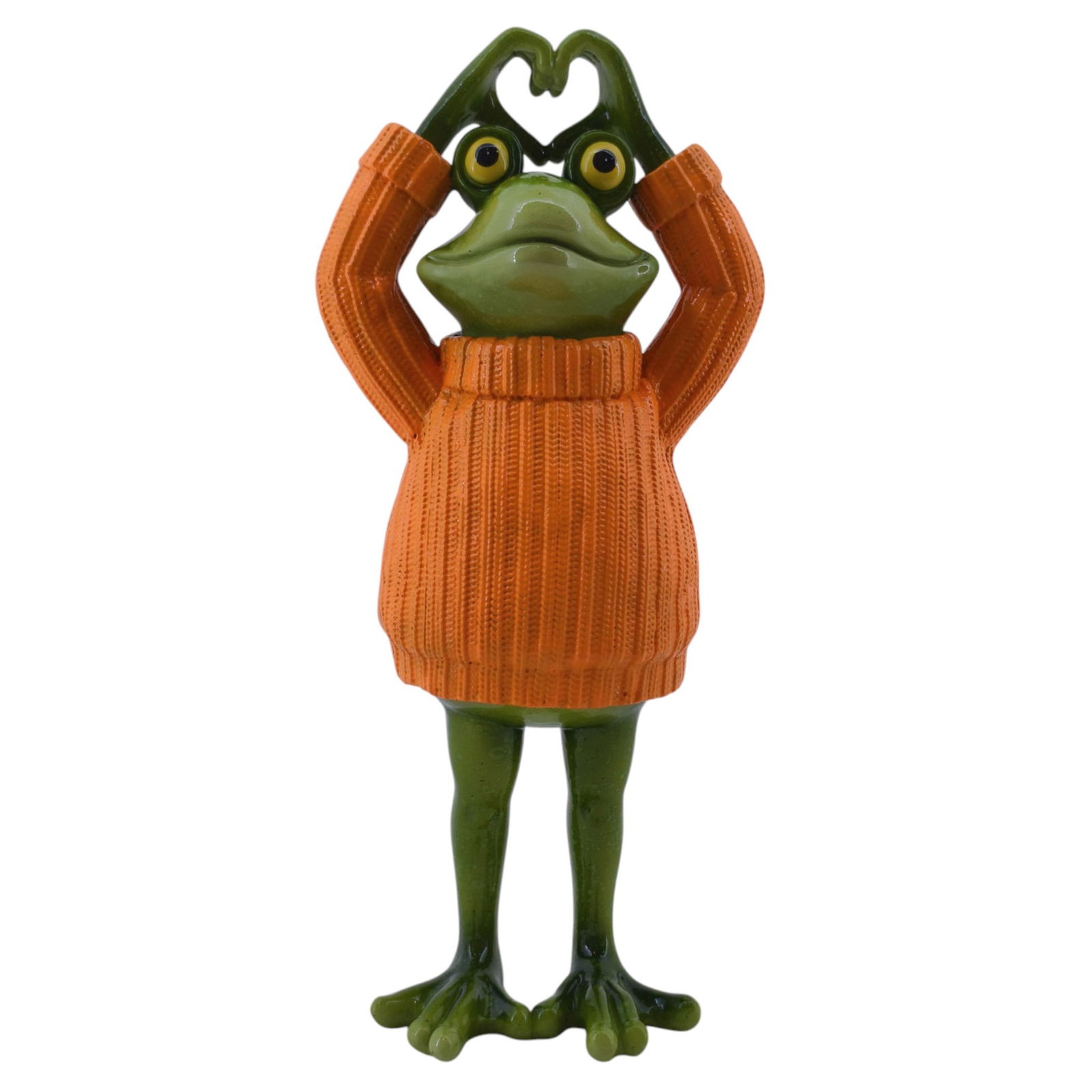 Dekofigur 'Frosch mit Herzzeichen', Höhe ca. 27 cm Dekofigur 'Frosch mit Herzzeichen', Höhe ca. 27 cm