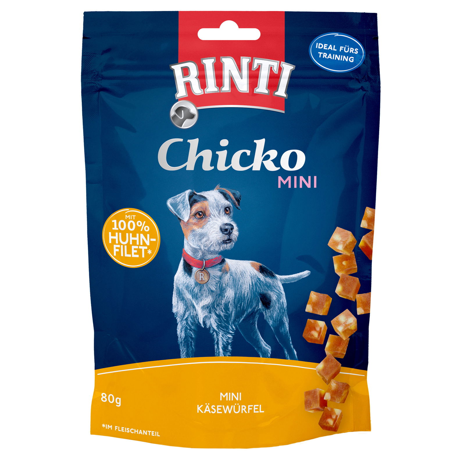 Rinti Chicko Mini, Käsewürfel, 80 g