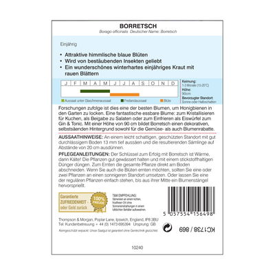 Blumensamen Borretsch, blau-lila Blumensamen Borretsch, blau-lila