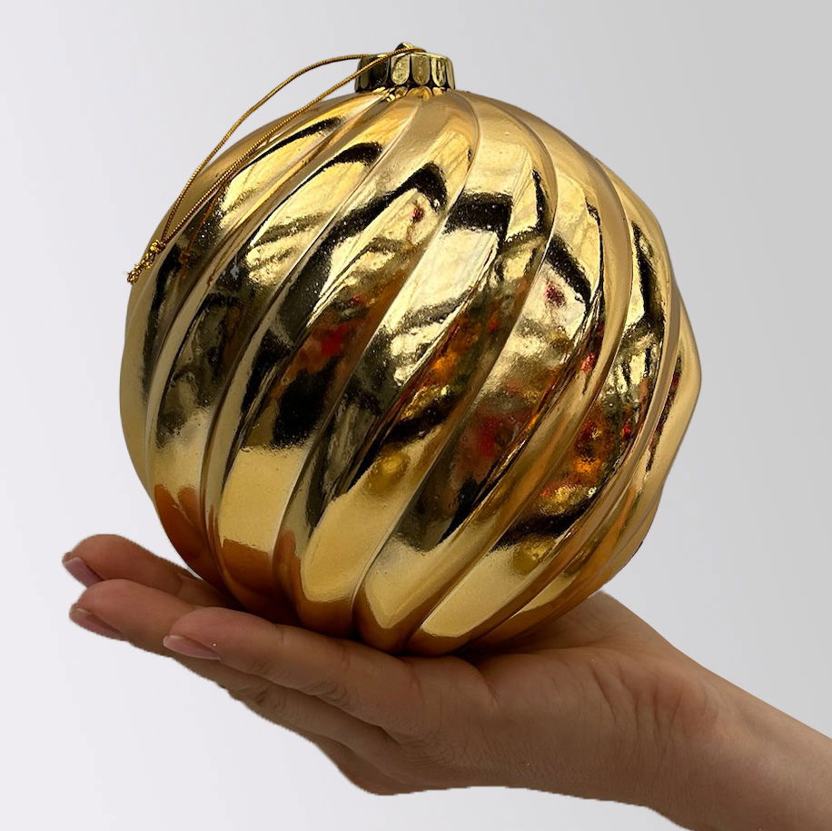 Christbaumkugeln, 4er-Set, hellgold, ca. Ø 14 cm Christbaumkugeln, 4er-Set, hellgold, ca. Ø 14 cm