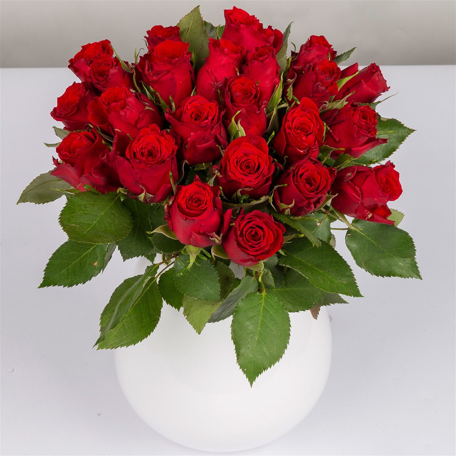 Blumenbund mit Rosen, 20er-Bund, rot, inkl. gratis Grußkarte