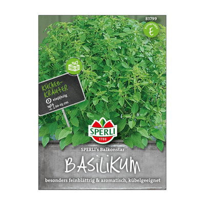 Sperli's Balkonstar, Basilikum, ca. 250 Pflanzen Sperli's Balkonstar, Basilikum, ca. 250 Pflanzen