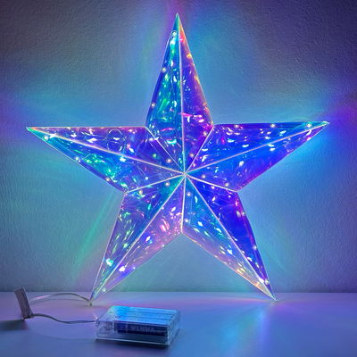 LED Stern, irisierend, kaltweiß, 30 LEDs, ca. Ø 36 cm