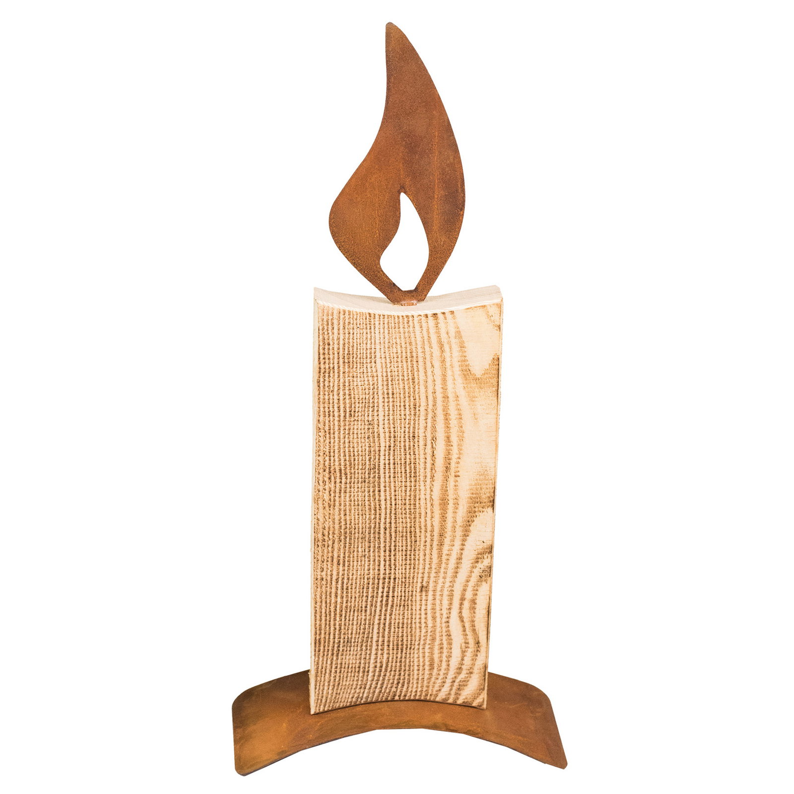 Deko-Kerze 'Konrad 550', aus Holz & Metall, Höhe ca. 55 cm