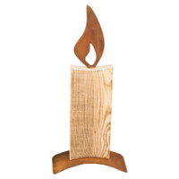 Deko-Kerze 'Konrad 550', aus Holz & Metall, Höhe ca. 55 cm Deko-Kerze 'Konrad 550', aus Holz & Metall, Höhe ca. 55 cm
