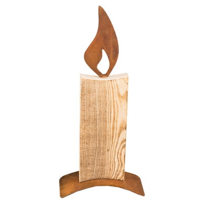 Deko-Kerze 'Konrad 550', aus Holz & Metall, Höhe ca. 55 cm Deko-Kerze 'Konrad 550', aus Holz & Metall, Höhe ca. 55 cm