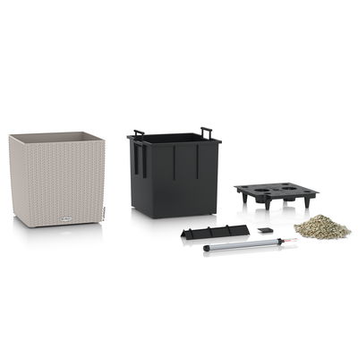 Lechuza 'Cube Cottage 50', sandbraun, ca. 49 x 49 x H 49,5 cm