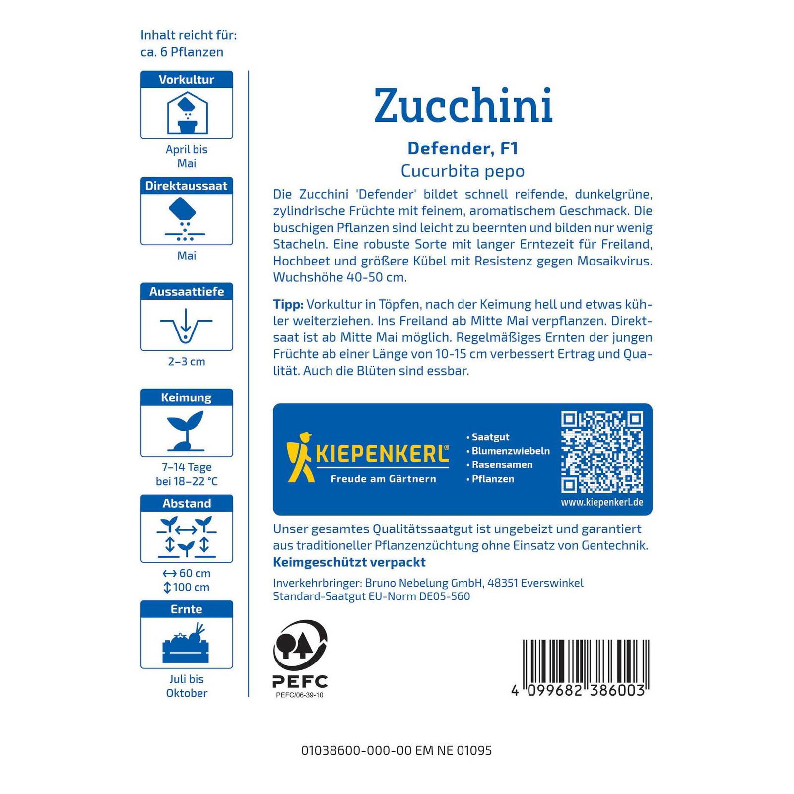 Saatgut Zucchini 'Defender'