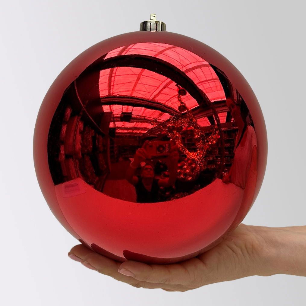 Christbaumkugel, weihnachtsrot, Kunststoff, Ø 20 cm Christbaumkugel, weihnachtsrot, Kunststoff, Ø 20 cm