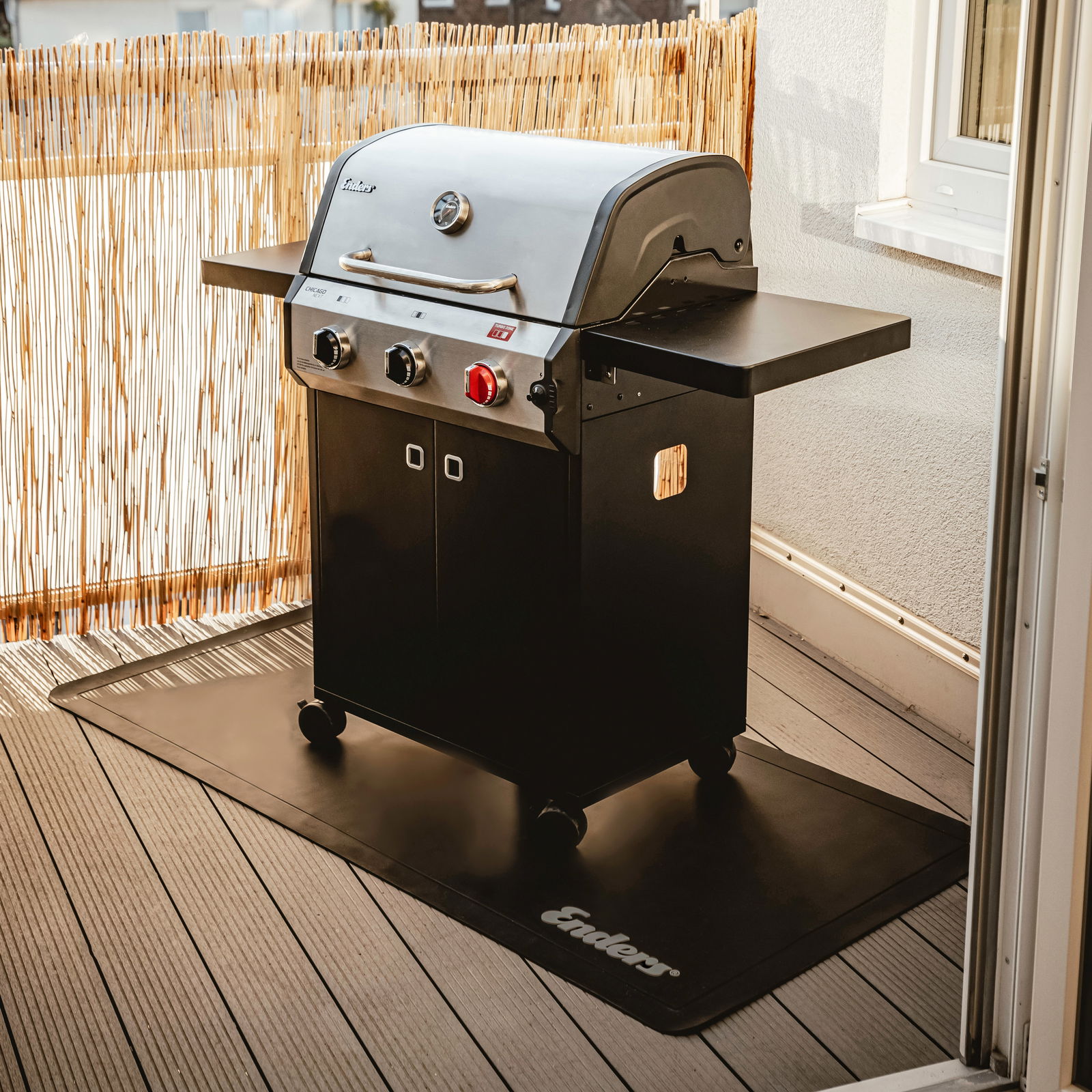 Enders BBQ-Schutzmatte, schwarz, ca. 160 x 80 cm