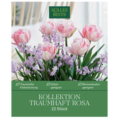 Tulpenkollektion 'Traumhaft Rosa', rosa, Größe 12+, 7/8, 22 Blumenzwiebeln