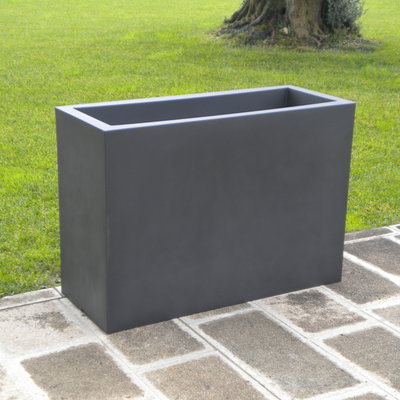 Euro 3 Plast Pflanzkasten 'Kube High', perlschwarz, ca. 100 x 40 x H 70 cm Euro 3 Plast Pflanzkasten 'Kube High', perlschwarz, ca. 100 x 40 x H 70 cm