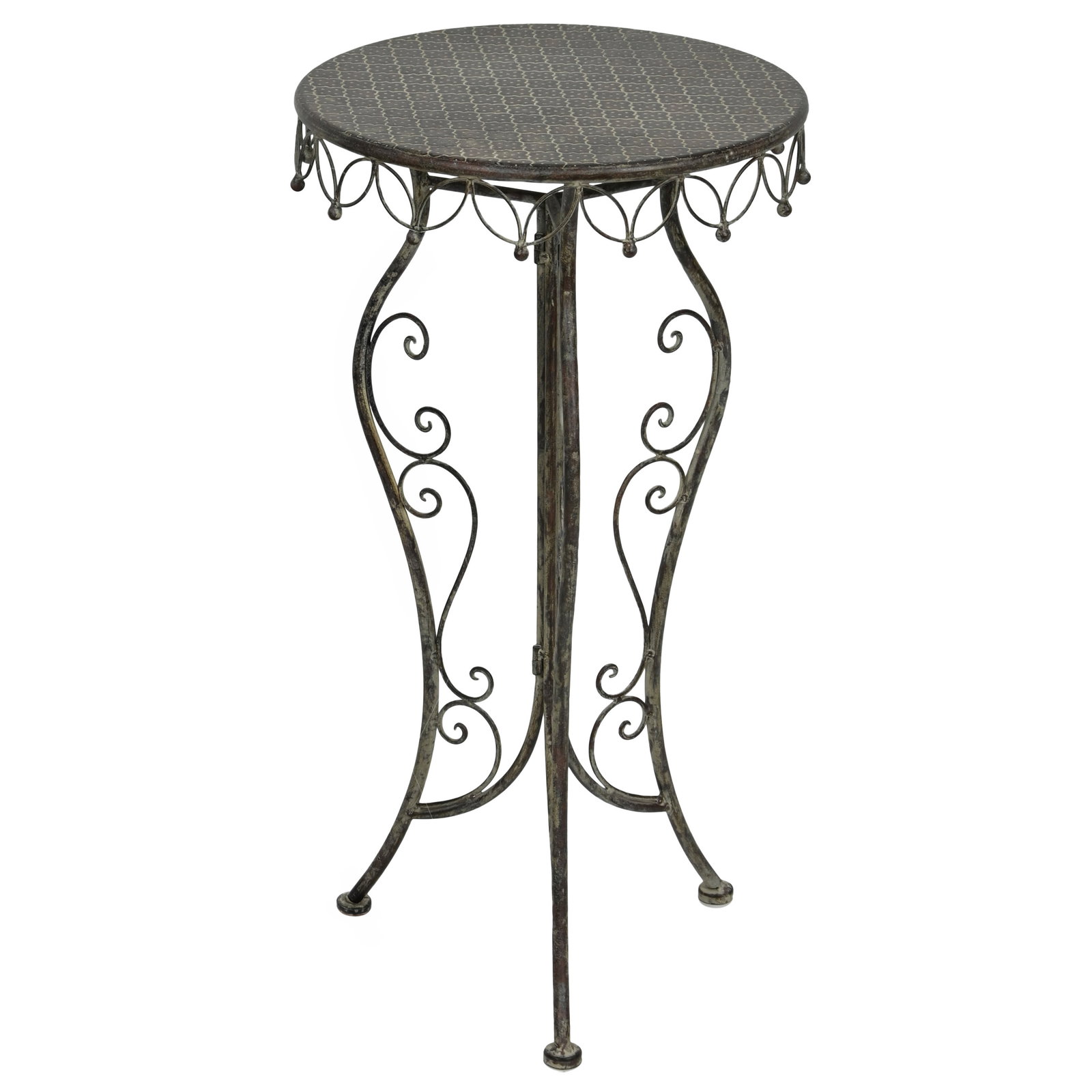 Beistelltisch, grau-braun, ca. Ø 40 x H 76 cm Beistelltisch, grau-braun, ca. Ø 40 x H 76 cm