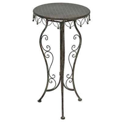 Beistelltisch, grau-braun, ca. Ø 40 x H 76 cm Beistelltisch, grau-braun, ca. Ø 40 x H 76 cm