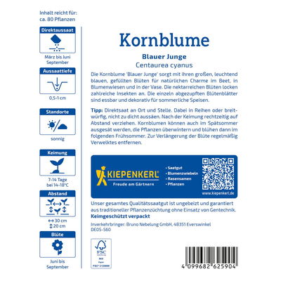 Blumensamen, Kornblume 'Blauer Junge', blau