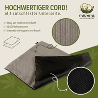 Mümmi by Rohrschneider Hundematte Cord, taupe, ca. 44 x 50 x 2 cm Mümmi by Rohrschneider Hundematte Cord, taupe, ca. 44 x 50 x 2 cm