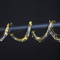 LED Silberdraht Regen, 480 Lichter, klassisch warm, Länge ca. 2 Meter