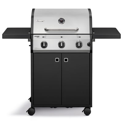 Enders Gasgrill Chicago Next 3, Edelstahl, inkl. Wetterschutzhülle