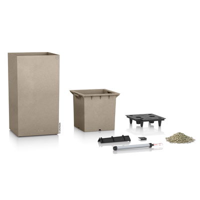 Lechuza 'Canto Stone 30 high', sandbeige, ca. 30 x 30 x H 56 cm