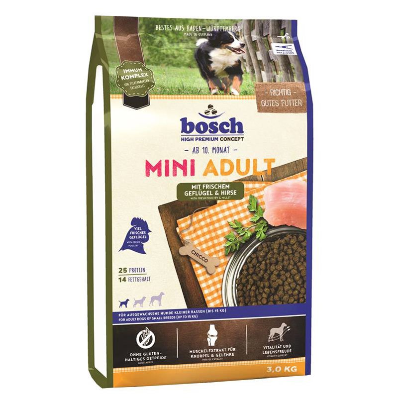 Bosch HPC Mini Adult, Geflügel und Hirse, 3 kg