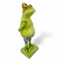Dekofigur Frosch nachdenklich, grün, Höhe ca. 30 cm Dekofigur Frosch nachdenklich, grün, Höhe ca. 30 cm