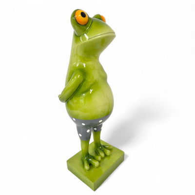 Dekofigur Frosch nachdenklich, grün, Höhe ca. 30 cm Dekofigur Frosch nachdenklich, grün, Höhe ca. 30 cm