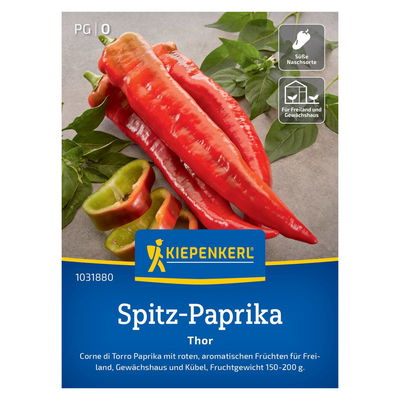 Spitzpaprika 'Thor', rot, ca. 7 Samen