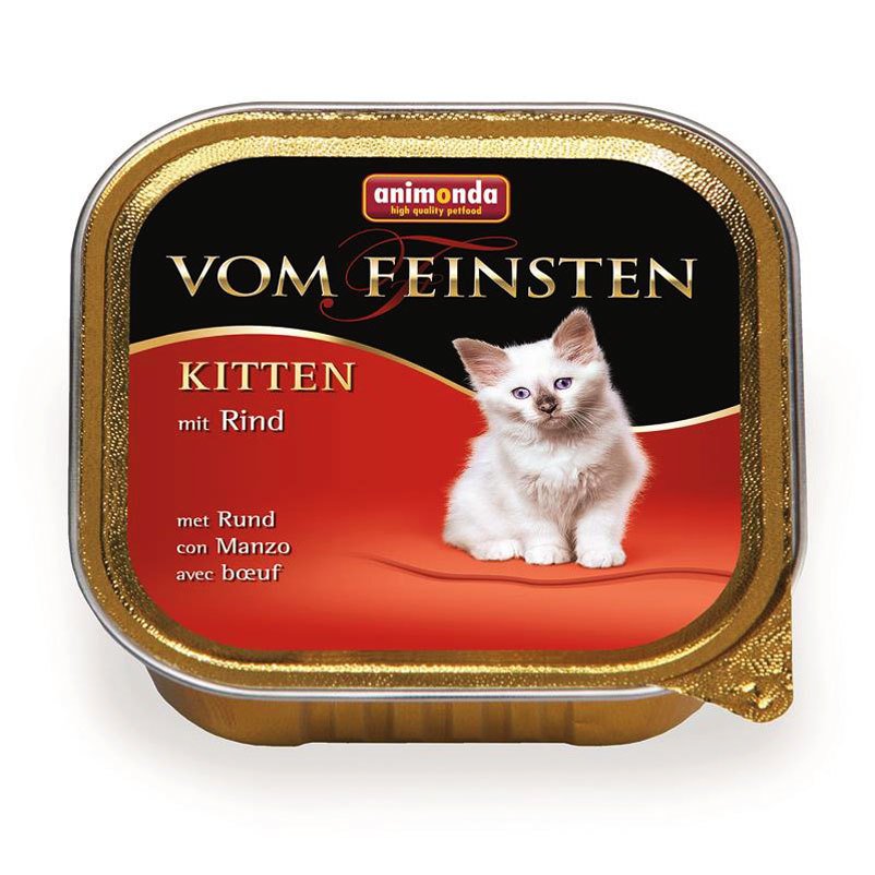 Katzenfutter, Animonda vom Feinsten Kitten, Rind, 100g