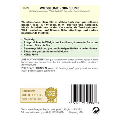 Wildblumensamen Kornblume 'Blue Diadem'