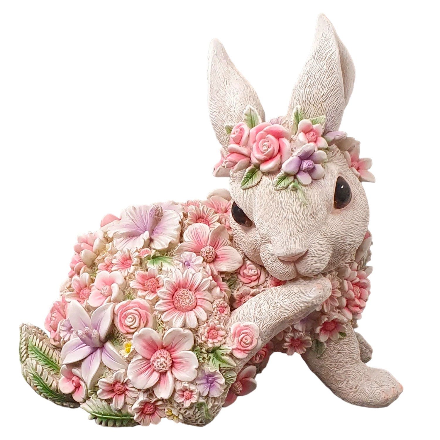 Dekofigur Blumenhase, Höhe ca. 26 cm