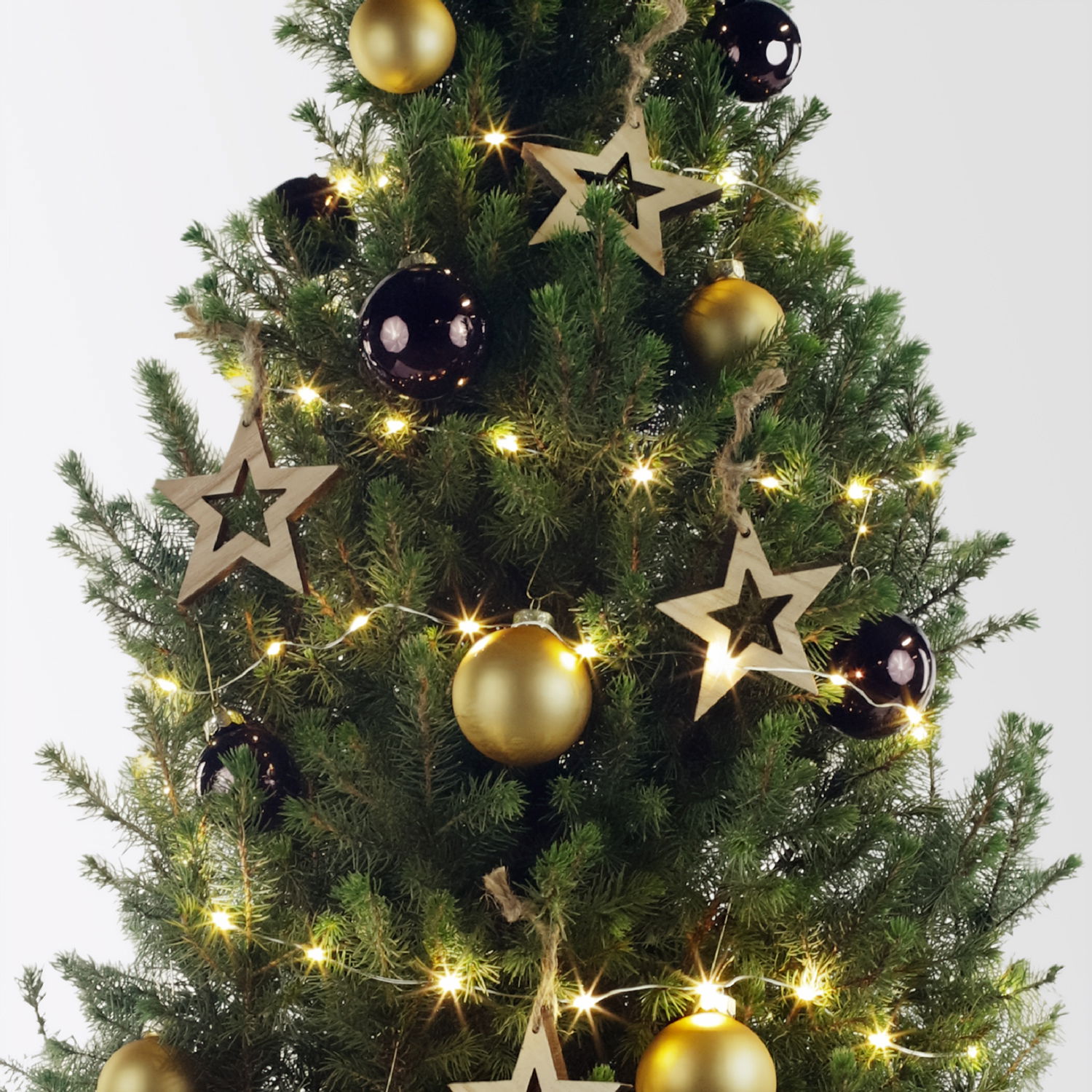 Weihnachtsbäumchen inkl. Deko, braun-gold, Topf-Ø 25 cm, Höhe ca. 100 cm