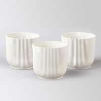 Elho Übertopf 'Vibes', seidenweiß, ca. Ø 14 x H 13 cm, 3er-Set