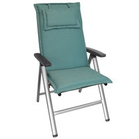 Kölles Beste Hochlehnerauflage 'Twist', petrol, ca. 120 x 50 cm