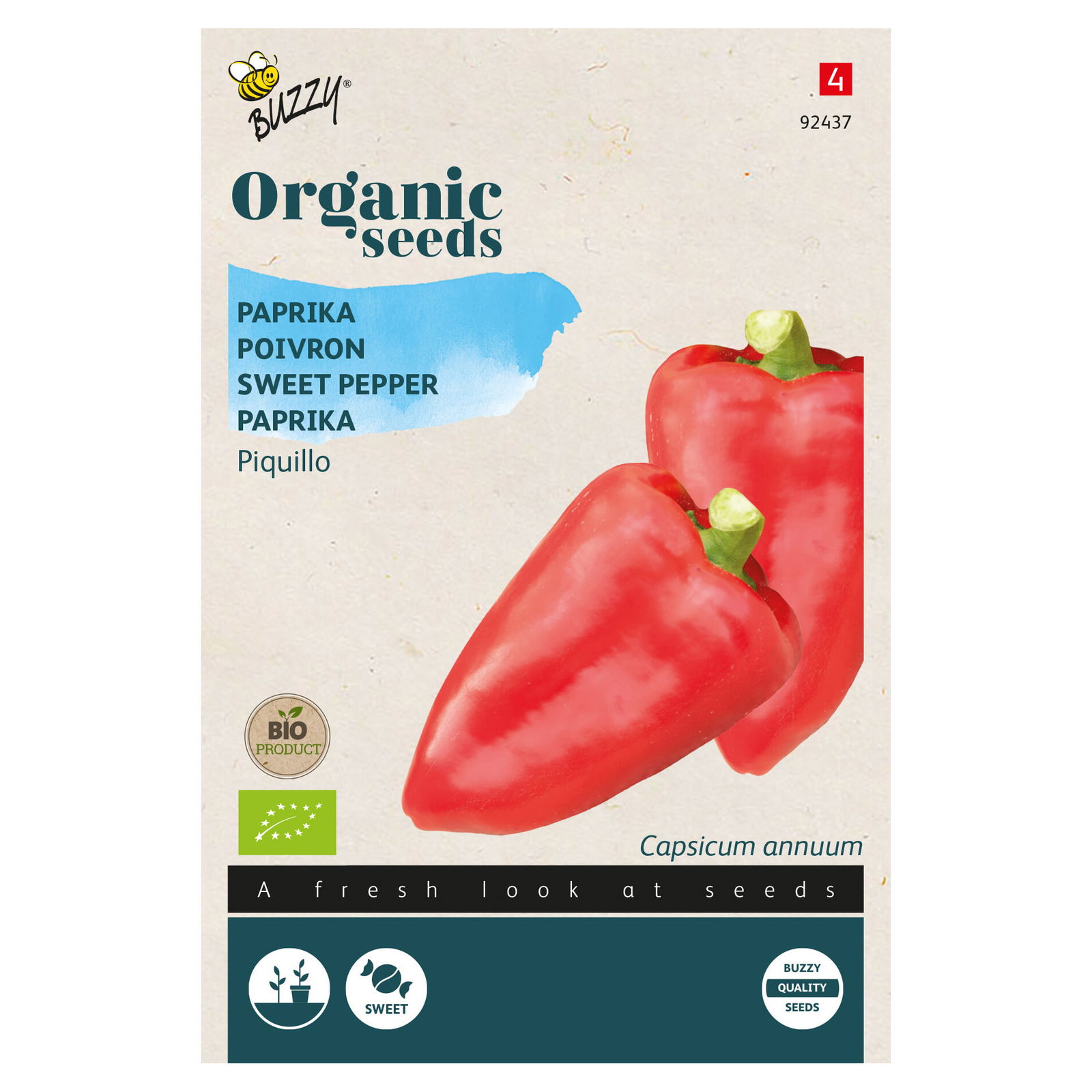 Gemüsesamen, Paprika 'Piquillo', rot, 0,25 g