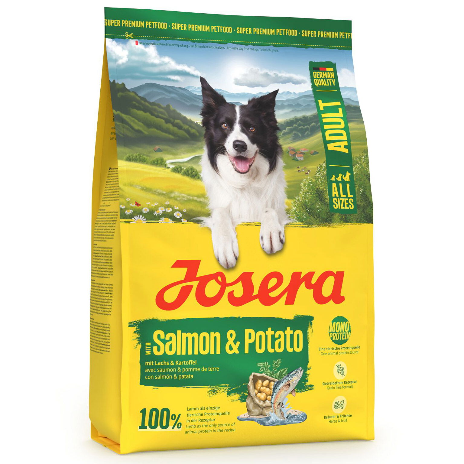 Josera Hundefutter Adult mit Lachs & Kartoffel, 3kg